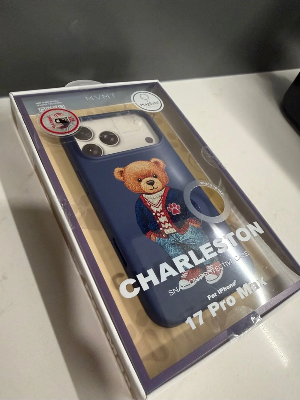MVMT Navy Bear Protective MagSafe iPhone 17 Pro Max Case